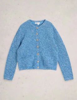 Pure Cotton Textured Button Front Cardigan