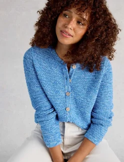 Pure Cotton Textured Button Front Cardigan