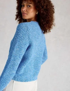 Pure Cotton Textured Button Front Cardigan