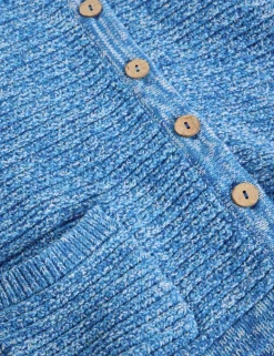 Pure Cotton Textured Button Front Cardigan
