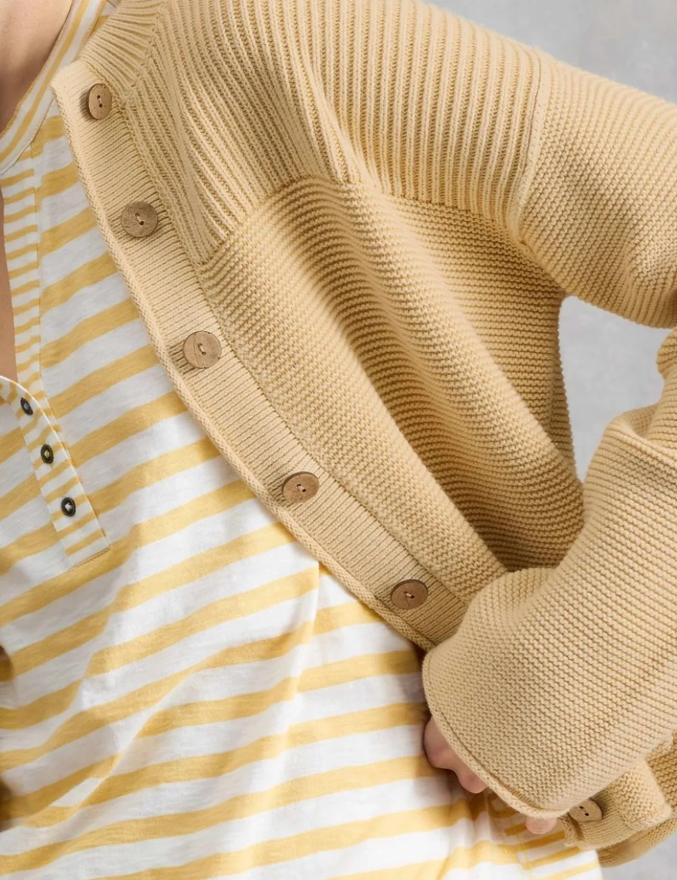 Pure Cotton Textured Cardigan