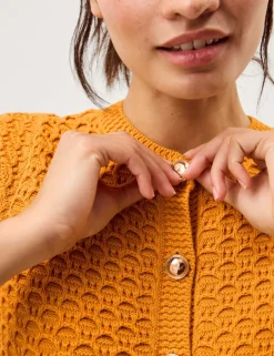 Pure Cotton Textured Cardigan