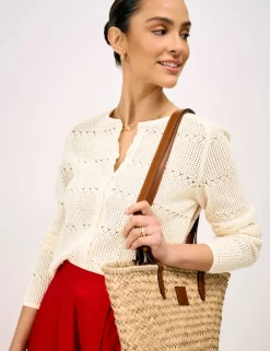 Pure Cotton Textured Cardigan