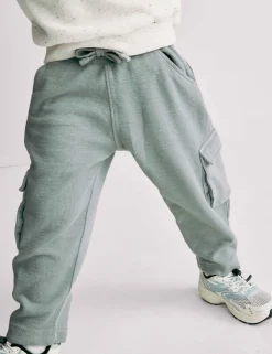 Pure Cotton Textured Cargo Trousers (2-8 Yrs)