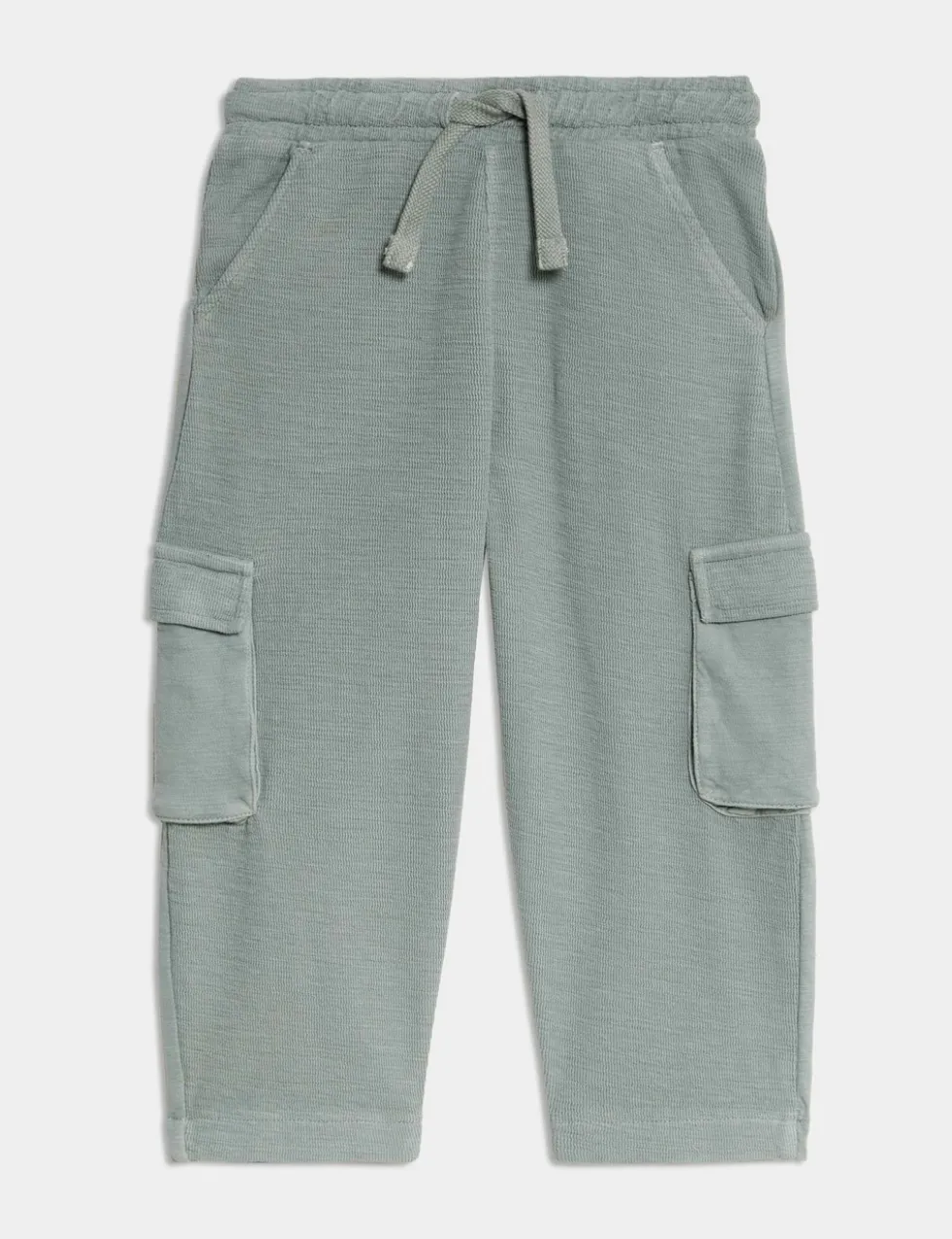 Pure Cotton Textured Cargo Trousers (2-8 Yrs)