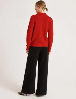 Pure Cotton Textured Collared Cardigan