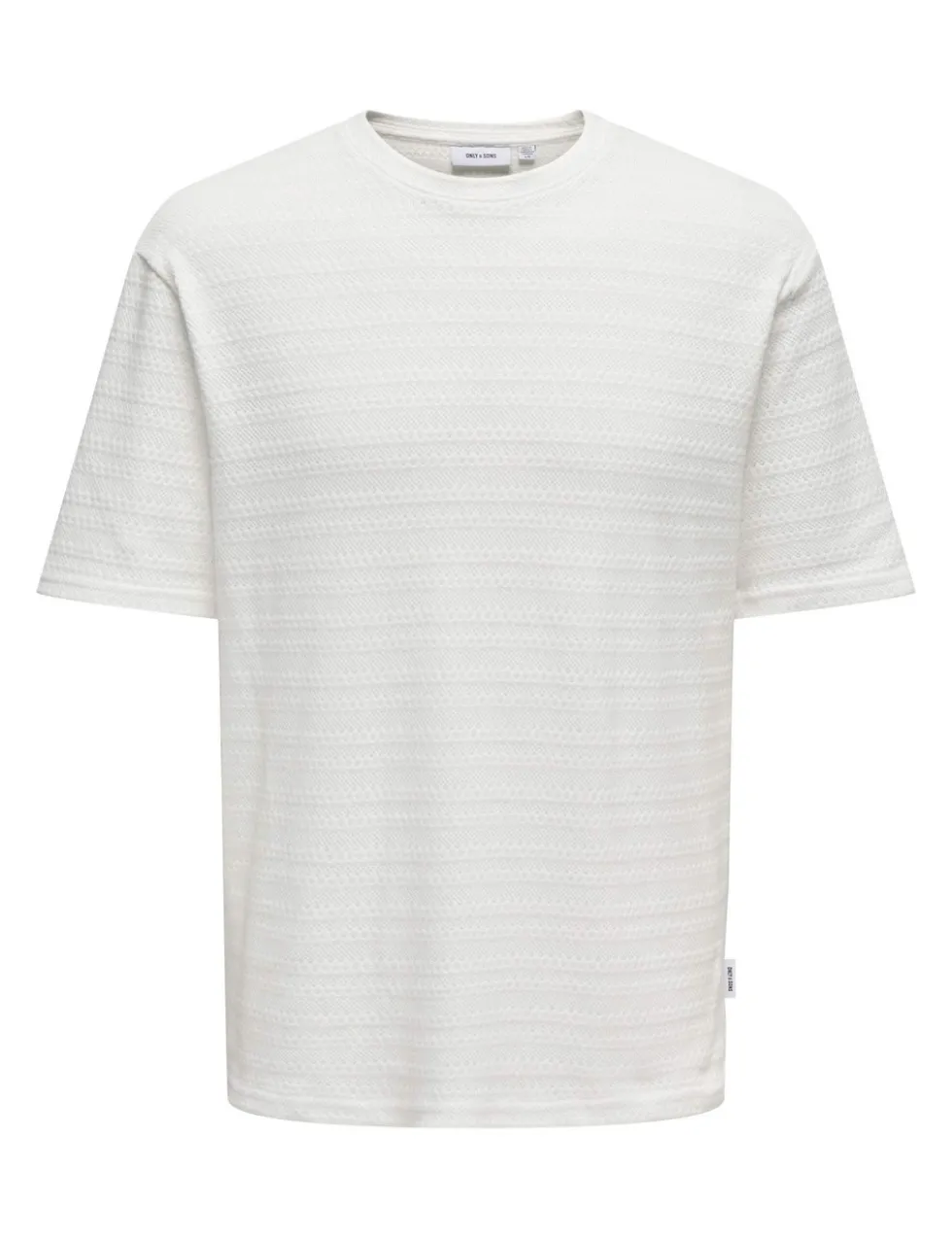 Pure Cotton Textured Crew Neck T-Shirt