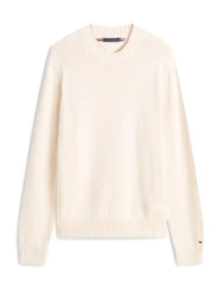 Pure Cotton Textured Crew Neck Jumper