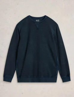 Pure Cotton Textured Crew Neck Sweatshirt