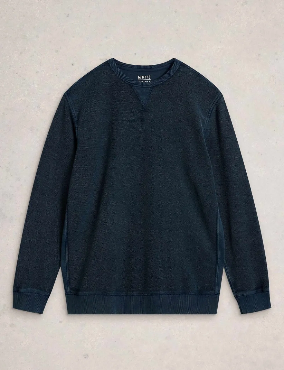 Pure Cotton Textured Crew Neck Sweatshirt