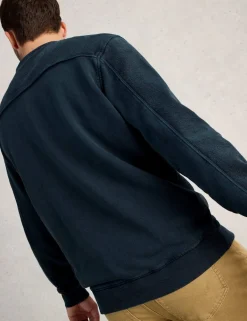 Pure Cotton Textured Crew Neck Sweatshirt
