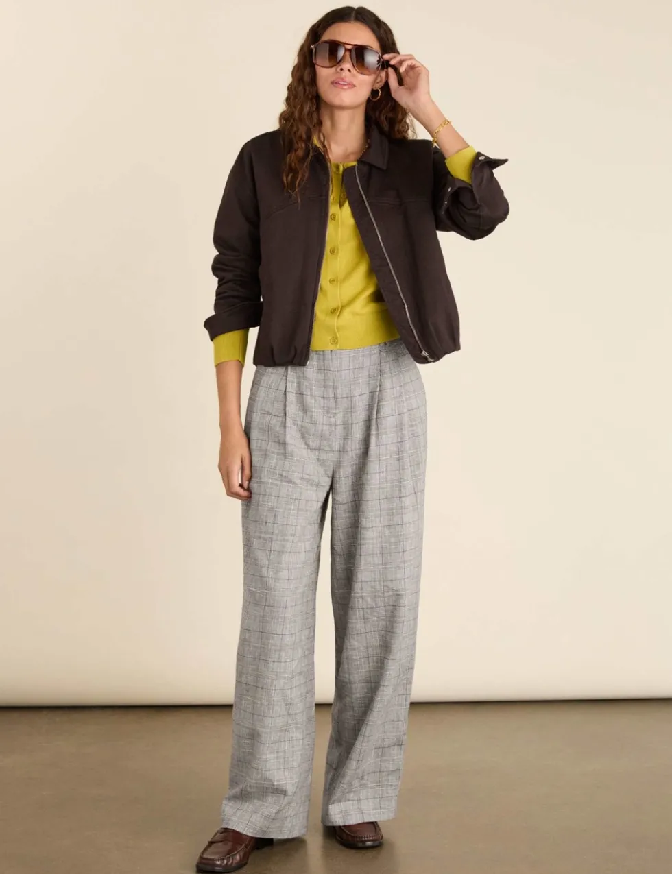 Pure Cotton Textured Crew Neck Cardigan