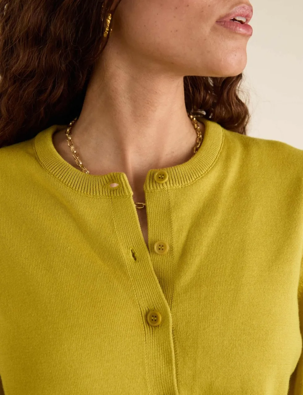 Pure Cotton Textured Crew Neck Cardigan