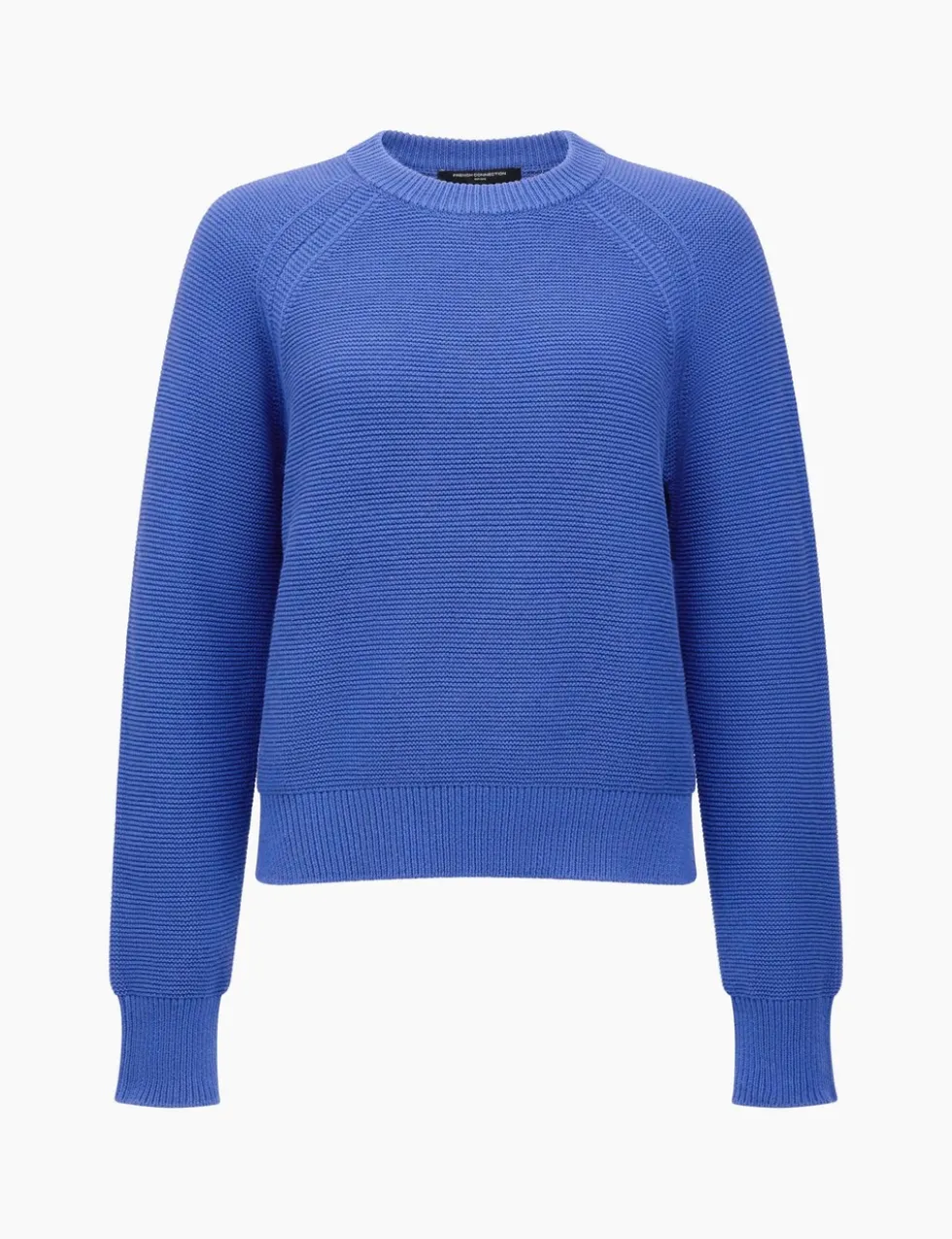 Pure Cotton Textured Crew Neck Jumper