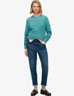 Pure Cotton Textured Crew Neck Jumper