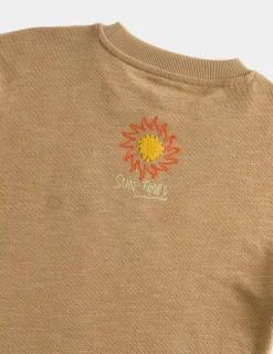 Pure Cotton Textured Embroidered T-Shirt (2-8 Yrs)