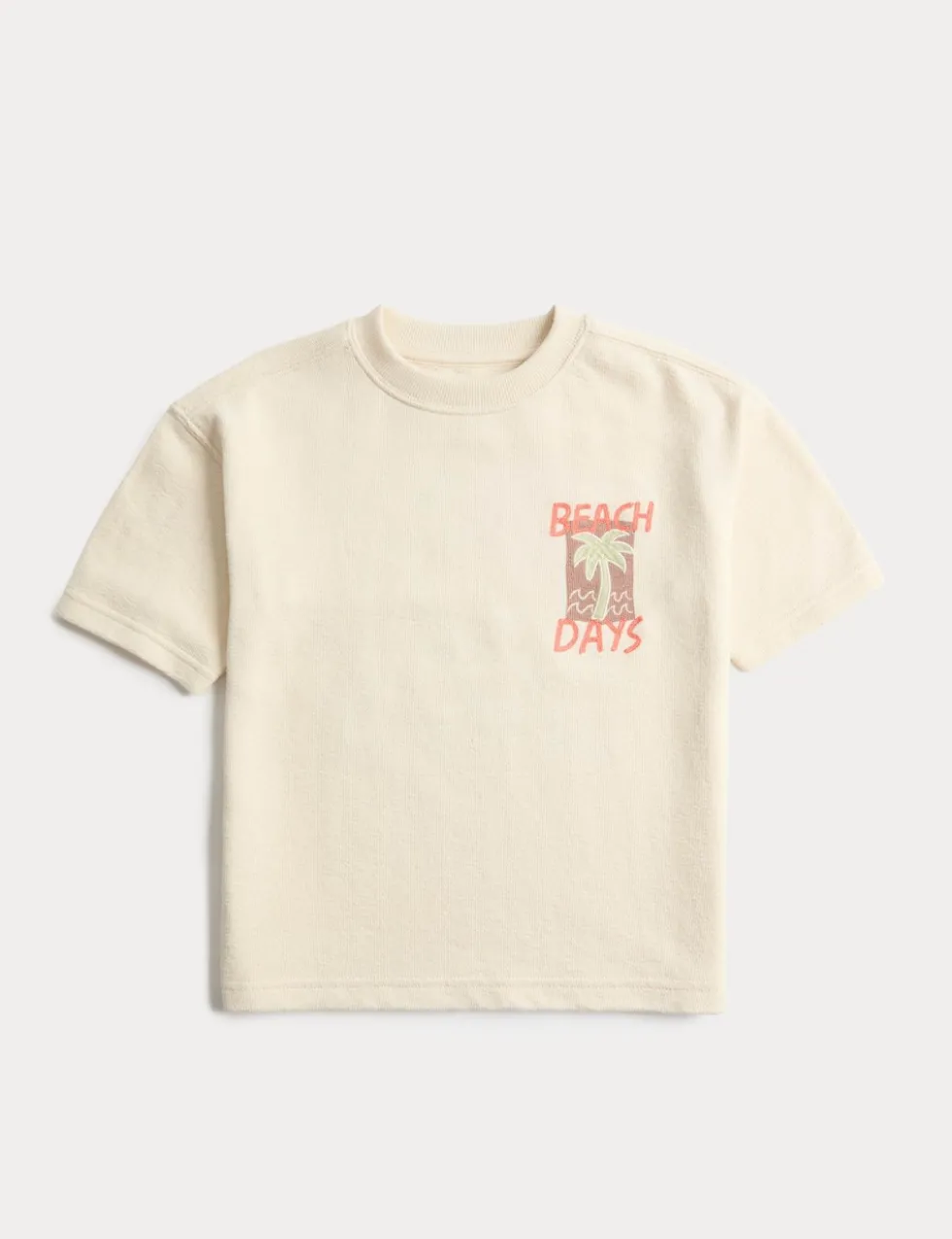 Pure Cotton Textured Graphic T-Shirt (2-8 Yrs)