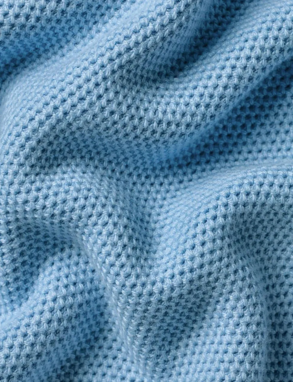 Pure Cotton Textured Half Zip Jumper