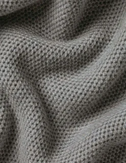 Pure Cotton Textured Half Zip Jumper