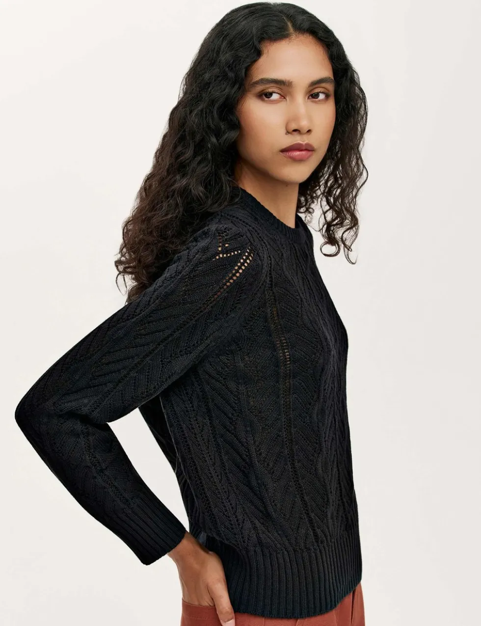 Pure Cotton Textured Jumper