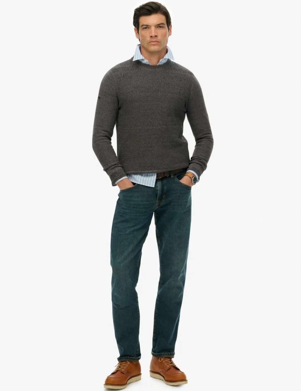 Pure Cotton Textured Jumper