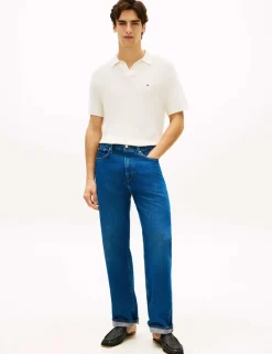 Pure Cotton Textured Knitted Polo Shirt