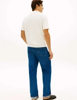 Pure Cotton Textured Knitted Polo Shirt