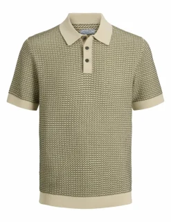 Pure Cotton Textured Knitted Polo Shirt