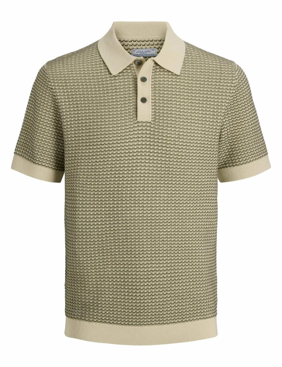Pure Cotton Textured Knitted Polo Shirt
