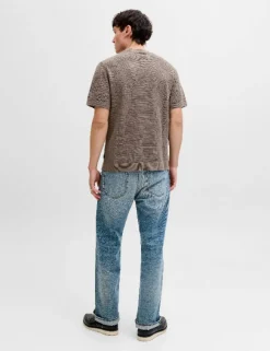 Pure Cotton Textured Knitted Crew Neck
