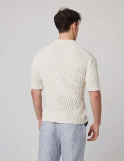 Pure Cotton Textured Knitted Shirt