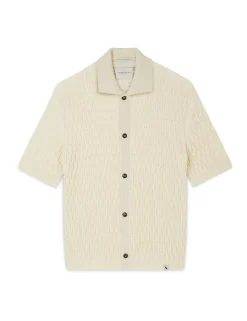 Pure Cotton Textured Knitted Shirt