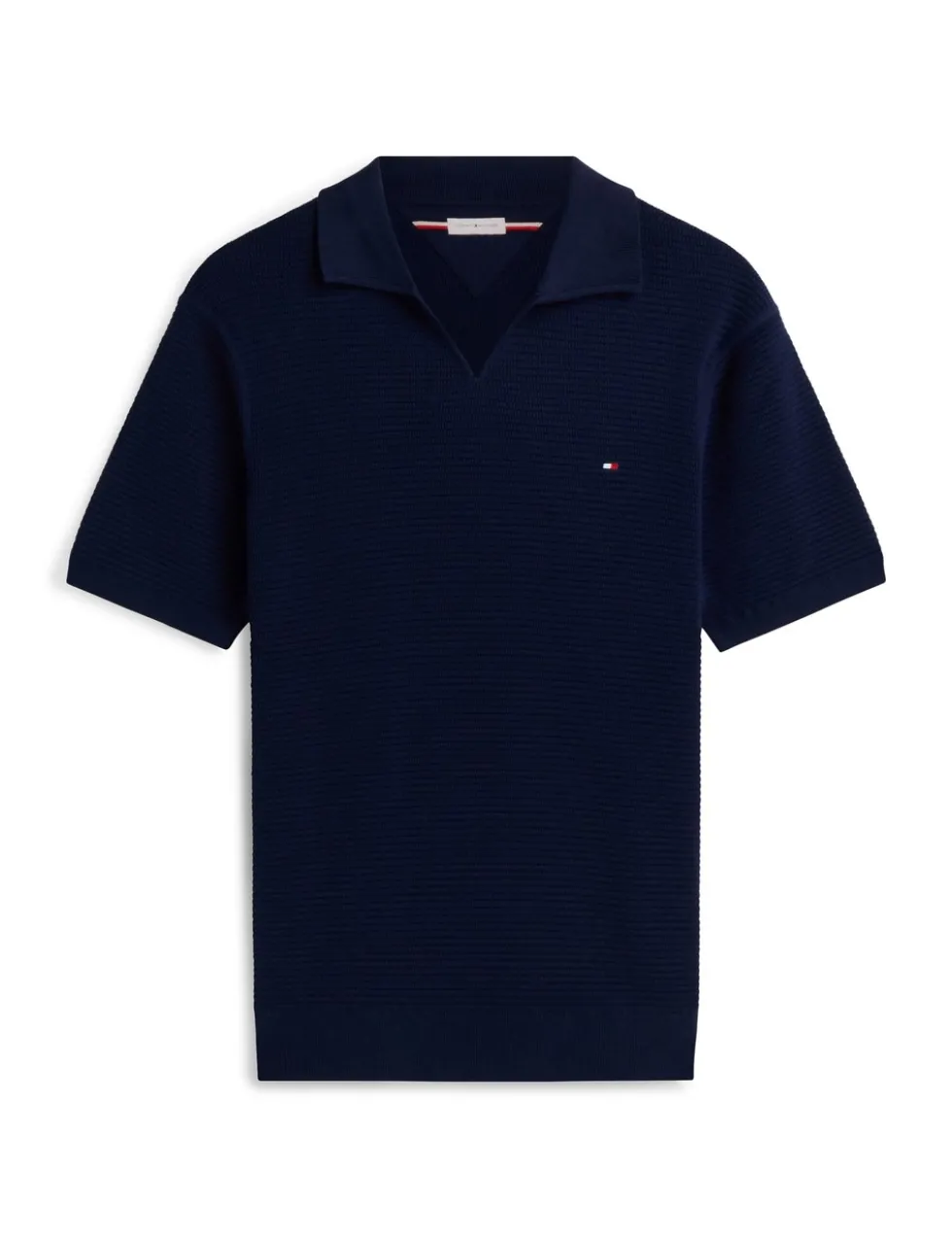 Pure Cotton Textured Knitted Polo Shirt