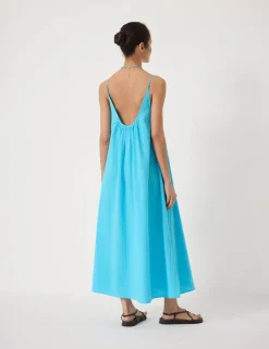 Pure Cotton Textured Midi Beach Dress