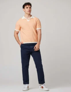 Pure Cotton Textured Polo Shirt