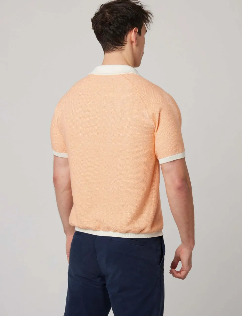 Pure Cotton Textured Polo Shirt