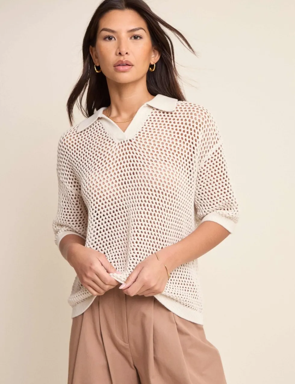 Pure Cotton Textured Polo Shirt
