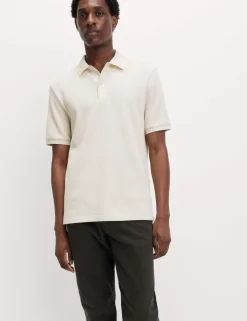 Pure Cotton Textured Polo Shirt
