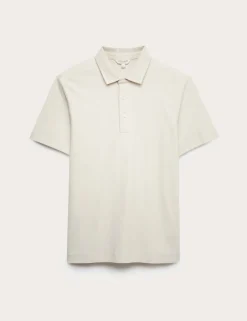 Pure Cotton Textured Polo Shirt