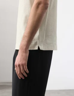 Pure Cotton Textured Polo Shirt