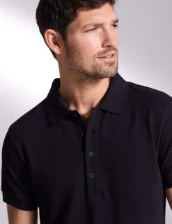 Pure Cotton Textured Polo Shirt