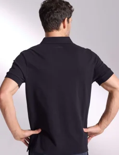 Pure Cotton Textured Polo Shirt