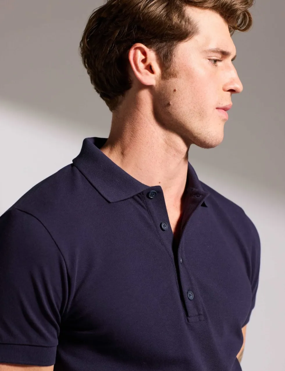 Pure Cotton Textured Polo Shirt