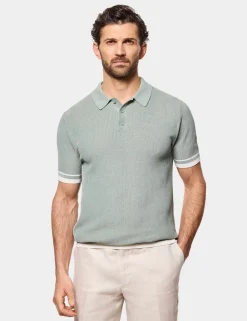Pure Cotton Textured Polo Shirt
