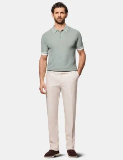 Pure Cotton Textured Polo Shirt