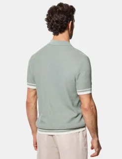 Pure Cotton Textured Polo Shirt