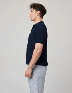Pure Cotton Textured Polo Shirt