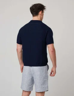 Pure Cotton Textured Polo Shirt