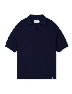 Pure Cotton Textured Polo Shirt