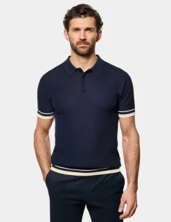 Pure Cotton Textured Polo Shirt